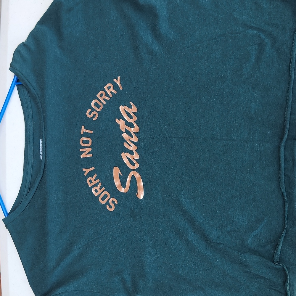 PINK Victoria's Secret Green Crop Top with Gold Lettering
